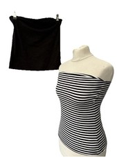 X2 Stretchable Boob Tube  Ruched Sides Strapless Bandeau Top Size M/12 Primark