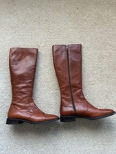 HOBBS Tan Leather Knee High