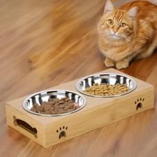 2Bowls Raised Pet Dog Cat