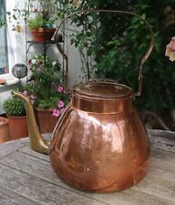 Antique Large French Copper Tea Kettle early 20th century