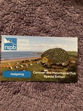 RSPB Pin Badge Special Edition Caravan And Motor home Club Hedgehog