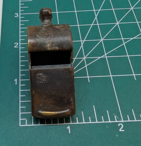 Antique brass police whistle - antique,