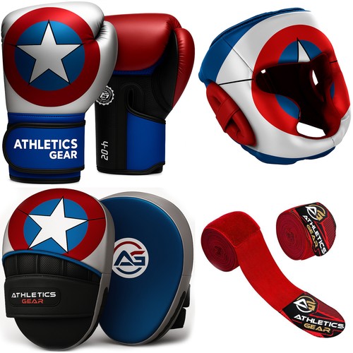 Kids boxing gloves pads - gloves,, head