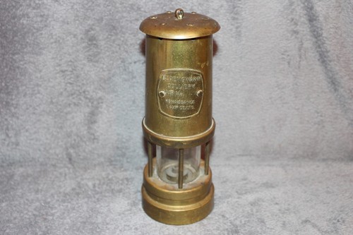 Fab antique welsh miners lamp - miners,