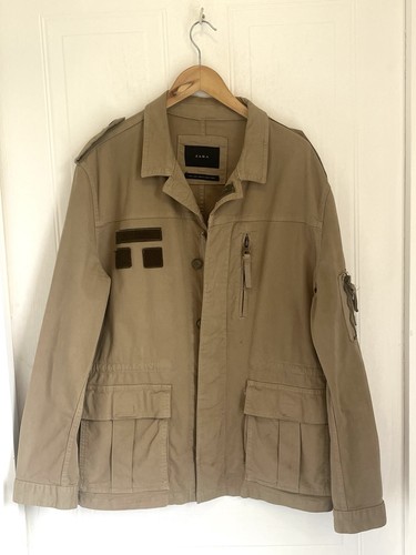 Zara mens large khaki tan - zara,