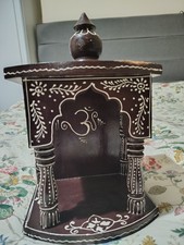 Small Decorated Wooden Mandir for Pooja Home Pooja Mandir