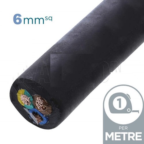 6mm 3core rubber - 6mm, x