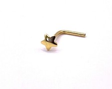 Gold star nose stud 18 ct k