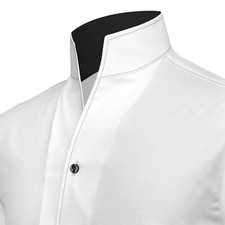 Men's White Contrast Black