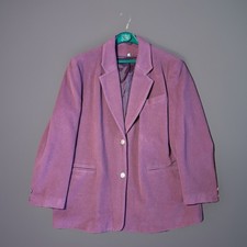 VTG Heather Valley Blazer Women’s Wool Cashmere Jacket UK 20 Maroon Purple Retro
