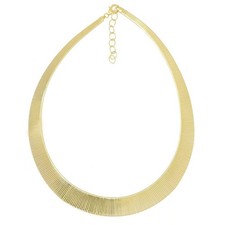 Toscana Italiana Platinum or Gold Plated Graduated Cleopatra Necklace