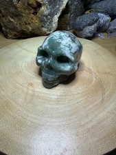Crystal Moss Agate Large Skull