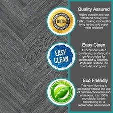 Vinyl Flooring Wood Plank Effect Felt Backed Roll Lino Kitchen Bathroom 2m & 3m