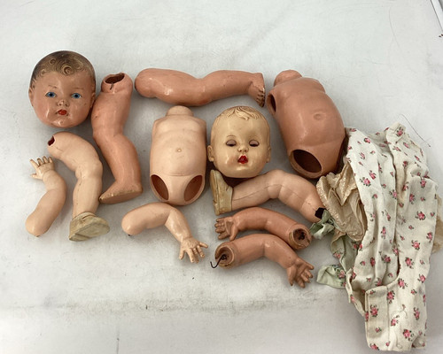 Vintage doll heads - doll,