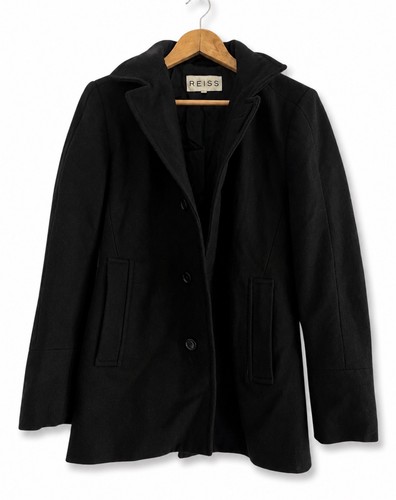 Reiss black wool blend smart