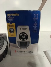 Russell Hobbs Electric Heater 500W Plug-In Wall Portable, 2 Fan Speeds RHPH2001