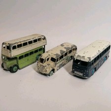 3x Vintage Dinky Metal Busses