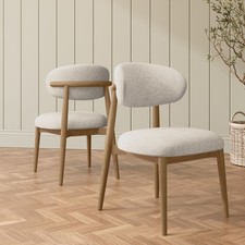 Beige Upholstered Curved