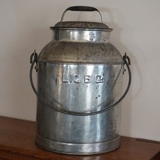 Vintage 8 Qt Galvanized Milk