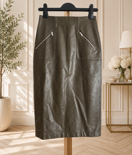 Zara womens green leather - zara,