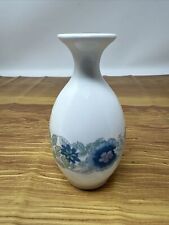 Wedgwood Clementine Small Vase blue green floral design 5 inch tall Bone China
