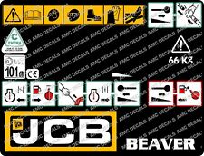 JCB BEAVER HYDRAULIC BREAKER FRONT PANEL DECAL STICKER