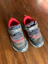 Clarks Chidren Blue & Red Dino Boots Size 7.5 F