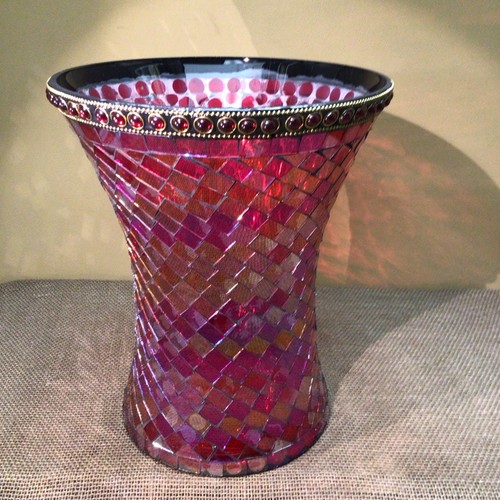 Red mosaic stained - mosaic, glass