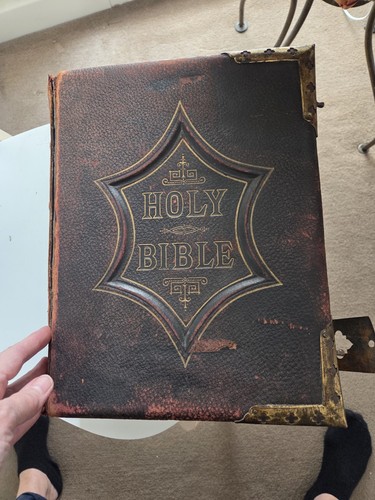 Large antique leather bound - large,