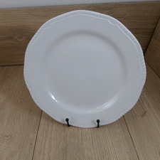 Wood & Sons Alpine White Dinner Plate 27cm England Vintage Scalloped Rim