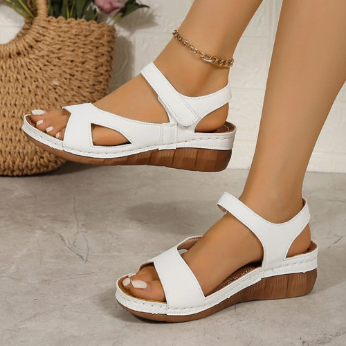Womens mid wedge heel sandals - mid,