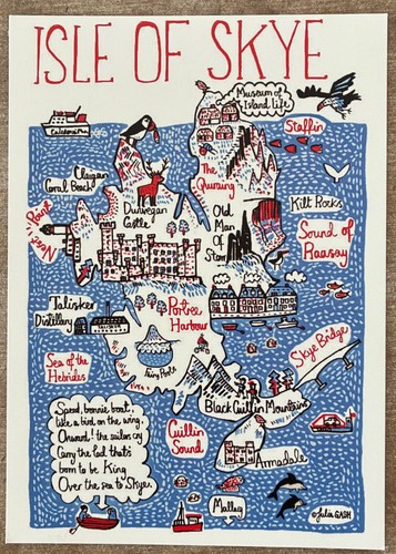 Modern hand drawn - map, postcard