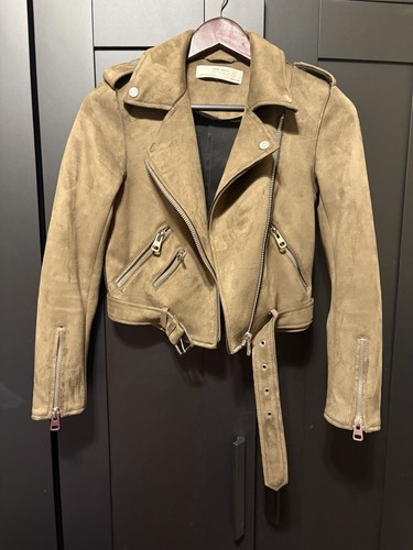Zara basic faux suede moto - basic,