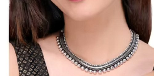 Asian silver oxidised ethnic - oxidised,