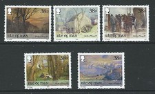 ISLE OF MAN 2012 PAINTINGS BY WILLIAM HOGGATT SET OF 5 UNMOUNTED MINT, MNH