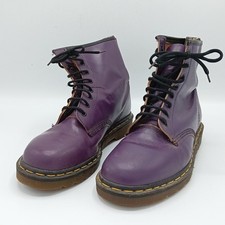 Vintage Dr Martens 1460 Boots Size 9 Womens Purple Made in England FLT30-TT