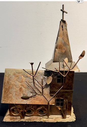 Vintage 1970s folk art brass - 1970s,