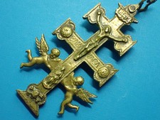 antique  COPPER CROSS OF