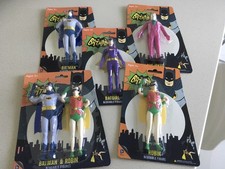 NJCroce Batman, Robin, Batgirl & Joker Bendable Figures 