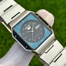 Rare Vintage Seiko 5 Railway Time Dial Automatic Japan unisex Watch 4216-503A