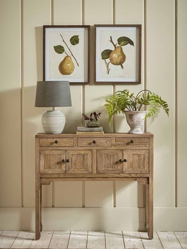 Solid oak console table - solid,