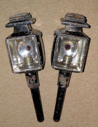 Antique pair bevel glass - antique, of
