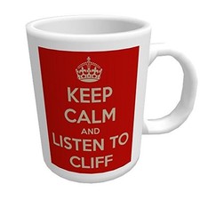 Keep Calm and Listen to Cliff Richard - Glossy Ceramic Mug/Mousemat/Coaster