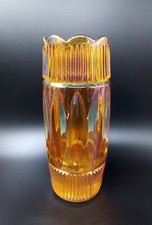 Marigold Niobe/Triands Carnival Glass Vase, Vintage Brockwitz  No. 44141/20