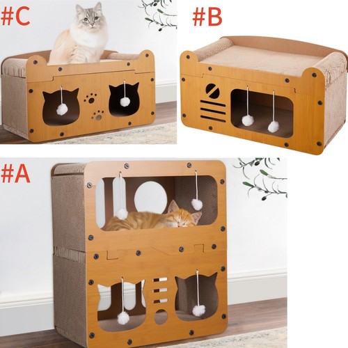 Cat house scratching post - cat,