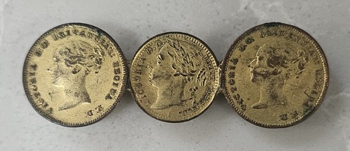 Victorian triple coin - coin, bar