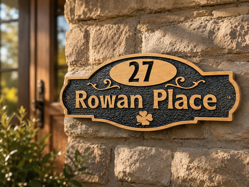 Personalised oak carved wooden - personalised,