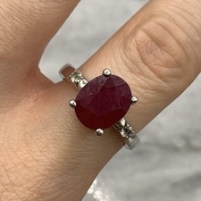 925 Sterling Silver Ruby