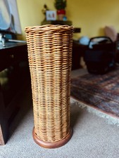 Woven natural rattan umbrella