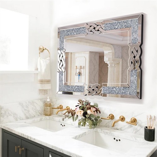 Crushed diamond wall mirror - diamond,